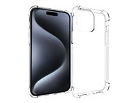 Insmat - Bagsidecover til mobiltelefon - termoplastisk polyuretan (TPU) - klar - for Apple iPhone 15 Pro 650-1188