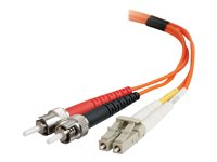 C2G Low-Smoke Zero-Halogen - Patchkabel - LC multimodus (han) til ST multimodus (han) - 2 m - 2 m. - fiberoptik - 62,5 / 125 my - orange 85272