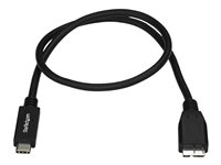 StarTech.com USB C to Micro USB Cable - 3 ft / 1m - USB 3.1 - 10Gbps - Micro USB Cord - USB Type C to Micro USB Cable (USB31CUB1M) - USB-kabel - 24 pin USB-C (han) til Micro-USB Type B (han) - USB 3.1 - 1 m - sort - for P/N: HB31C2A2CB, PEXUSB311AC3, PEXUSB312A1C1H, PEXUSB312A2C2V, PEXUSB312C3, PEXUSB321C USB31CUB1M