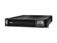 APC Smart-UPS SRT 2200VA RM - UPS (stativ-monterbar / ekstern) - AC 220/230/240 V - 1980 Watt - 2200 VA - Blysyre - RS-232, USB - output-stikforbindelser: 10 - 2U - sort - med APC UPS Network Management Card - for P/N: AR4018SPX432, AR4024SP, AR4024SPX429, AR4024SPX431, AR4024SPX432, NBWL0356A SRT2200RMXLI-NC