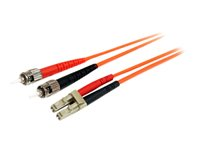 StarTech.com 2m Fiber Optic Cable - Multimode Duplex 62.5/125 - LSZH - LC/ST - OM1 - LC to ST Fiber Patch Cable (FIBLCST2) - Netværkskabel - LC multimodus (han) til ST multimodus (han) - 2 m - 2 m. - fiberoptik - duplex - 62,5 / 125 my FIBLCST2