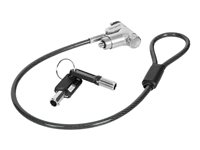 Targus DEFCON Ultimate - Sikkerhedskabelslås - med universalnøgle, med tilpasbart låsehoved - sølv - 2 m ASP95GL