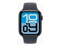 Apple Watch SE 3 (GPS + Cellular) - 44 mm - midnatsaluminium - smart ur med sportsbånd - fluoroelastomer - midnat - båndstørrelse: S/M - 64 GB - LTE, Wi-Fi 4, Bluetooth - 5G - 33 g MEPH4QN/A