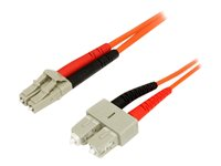 StarTech.com 2m Fiber Optic Cable - Multimode Duplex 62.5/125 - LSZH - LC/SC - OM1 - LC to SC Fiber Patch Cable (FIBLCSC2) - Netværkskabel - LC multimodus (han) til SC multimodus (han) - 2 m - 2 m. - fiberoptik - duplex - 62,5 / 125 my FIBLCSC2