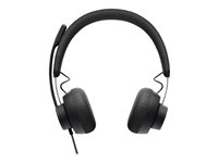 Logitech Zone 750 - Headset - på øret - kablet - aktiv støjfjerning - USB-C 981-001104