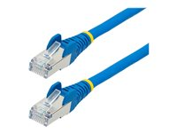 StarTech.com 10m CAT6a Ethernet Cable - Blue - Low Smoke Zero Halogen (LSZH) - 10GbE 500MHz 100W PoE++ Snagless RJ-45 w/Strain Reliefs S/FTP Network Patch Cord - Patchkabel - RJ-45 (han) til RJ-45 (han) - 10 m - S/FTP - CAT 6a - IEEE 802.3bt - knastfri, strenget, formet, halogenfri - blå NLBL-10M-CAT6A-PATCH