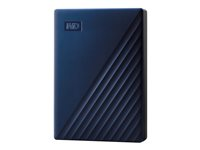 WD My Passport for Mac WDBA2F0050BBL - Harddisk - krypteret - 5 TB - ekstern (bærbar) - USB 3.2 Gen 1 - 256-bit AES - midnatsblå WDBA2F0050BBL-WESN
