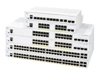 Cisco Business 250 Series CBS250-24T-4G - Switch - L3 - smart - 24 x 10/100/1000 + 4 x Gigabit SFP - monterbar på stativ - Genproduceret CBS250-24T-4GEU-RF