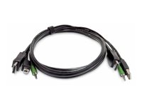 StarTech.com - Kabel til tastatur / video / mus (KVM) - TAA-kompatibel - USB Type A, 3,5 mm audiostik, DisplayPort (han) til USB Type B, 3,5 mm audiostik, DisplayPort (han) - 91 cm SKDP2DPMMKVM03-TAA