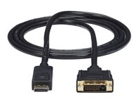 StarTech.com DisplayPort to DVI Cable - 6ft / 2m - 1920 x 1200 - M/M – DP to DVI Adapter Cable – Passive DisplayPort Monitor Cable (DP2DVI2MM6) - Adapterkabel - DVI-D (han) til DisplayPort (han) - 1.8 m - sort DP2DVI2MM6
