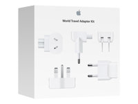 Apple World Travel Adapter Kit - Strømkontaktadaptersæt - for MacBook; MacBook Air (Midt 2019, Sent 2018), with Retina display; MacBook Pro MD837ZM/A