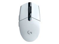 Logitech G G305 - Mus - optisk - 6 knapper - trådløs - 2.4 GHz - trådløs modtager (USB) - hvid 910-005291