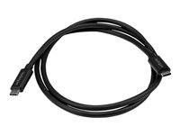 StarTech.com 3ft / 1m USB C to USB C Cable - USB 3.1 (10Gbps) - 4K - USB-IF - Charge and Sync - USB Type C to Type C Cable - USB Type C Cable (USB31CC1M) - USB-kabel - USB-C (han) til USB-C (han) - USB 3.1 - 1 m - sort - for P/N: HB31C2A2CME, HB31C3A1CME, M2E1BRU31C, PEXUSB311AC3, SV211HDUC, SV221HUC4K USB31CC1M