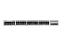 Cisco Catalyst 9300L - Network Essentials - switch - L3 - 48 x 10/100/1000 (PoE+) + 4 x 10 Gigabit SFP+ (uplink) - monterbar på stativ - PoE+ (505 W) C9300L-48P-4X-E
