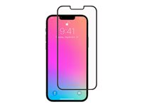 Screenor - Skærmbeskytter for mobiltelefon - fuldt omslag - glas - rammefarve sort - for Apple iPhone 13, 13 Pro, 14, 16e 16040