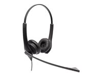 Jabra BIZ 1100 Duo - Headset - på øret - kablet - 3,5 mm jackstik - sort - akademisk - Certified for Microsoft Teams, Zoom Certified (pakke med 10) - for P/N: 14101-02 1159-0139-MULTI
