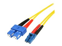 StarTech.com 4m Fiber Optic Cable - Single-Mode Duplex 9/125 - LSZH - LC/SC - OS1 - LC to SC Fiber Patch Cable (SMFIBLCSC4) - Patchkabel - SC enkelttilstand (han) til LC enkelttilstand (han) - 4 m - 4 m. - fiberoptik - duplex - 9 / 125 micron - OS1 - formet - gul SMFIBLCSC4