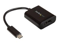 StarTech.com USB C to DisplayPort Adapter 4K 60Hz - USB Type-C to DP 1.4 Monitor Video Converter (DP Alt Mode) - Thunderbolt 3 Compatible - DisplayPort adapter - 24 pin USB-C (han) til DisplayPort (hun) - Thunderbolt 3 / DisplayPort 1.4 - 14 cm - 8K30 Hz (7680 x 4320) support, 4K60 Hz support - sort - for P/N: BNDTB10GI, BNDTB210GSFP, BNDTB410GSFP, BNDTB4M2E1, BNDTBUSB3142, TB4CDOCK CDP2DP