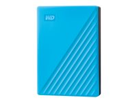 WD My Passport WDBPKJ0040BBL - Harddisk - krypteret - 4 TB - ekstern (bærbar) - USB 3.2 Gen 1 - 256-bit AES - blå WDBPKJ0040BBL-WESN