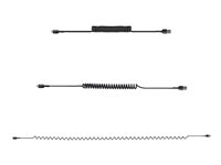 StarTech.com 1m (3ft) USB to Lightning Cable, MFi Certified, Coiled iPhone Charger Cable, Black, Durable and Flexible TPE Jacket Aramid Fiber, Heavy Duty Coil Charging Cable - Rugged USB Lightning Cable - Lightning-kabel - USB han til Lightning han - 1 m - sort - snoet RUSB2ALT1MBC