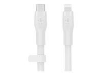Belkin BoostCharge - Lightning-kabel - 24 pin USB-C han til Lightning han - 3 m - hvid CAA009BT3MWH