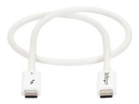 StarTech.com 1.6ft (50cm) Thunderbolt 3 Cable, 40Gbps, 100W PD, 4K/5K Video, Thunderbolt-Certified, Compatible w/ TB4/USB 3.2/DisplayPort - Thunderbolt kabel - 24 pin USB-C (han) til 24 pin USB-C (han) - USB 3.1 Gen 2 / Thunderbolt 3 / DisplayPort 1.2 - 50 cm - 4K support - hvid - for P/N: CDP2HDUACP, CDP2HDUACPW, PEXUSB321C, TB33A1C TBLT34MM50CW