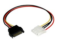 StarTech.com 12in SATA to LP4 Power Cable Adapter F/M - SATA to LP4 Power Adapter - SATA Female to LP4 Male Power Cable - 12 inch (LP4SATAFM12) - Strømforsyningsadapter - 4-PIN intern strøm (hun) til SATA strøm (han) - 30.48 cm - for P/N: SATSASBP425 LP4SATAFM12