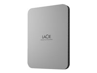 LaCie Mobile Drive STLP2000400 - Harddisk - 2 TB - ekstern (bærbar) - USB 3.2 Gen 1 (USB-C stikforbindelse) - månesølv - med 3 års Seagate Rescue Data Recovery STLP2000400