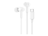 Belkin SoundForm - Øreproptelefoner med mik. - i øret - kablet - USB-C - støjisolerende - hvid G3H0002HQWHV2