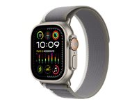 Apple - Løkke for smart watch - 49 mm - S/M størrelse - grå, grøn MT5Y3ZM/A