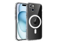 Insmat - Bagsidecover til mobiltelefon - MagSafe-kompatibilitet - polycarbonat (PC), fleksible TPU kanter - klar - for Apple iPhone 15 650-1246