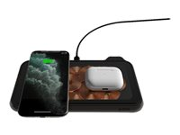 Zens Liberty - Glass Limited Edition - trådløs opladningspude + AC-strømadapter - 30 Watt - 2.4 A - Apple Fast Charge, FC - 2 output-stikforbindelser ZEDC09G/00