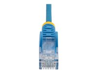 StarTech.com 50cm Slim LSZH CAT6 Ethernet Cable, 10 Gigabit Snagless RJ45 100W PoE Patch Cord, CAT 6 10GbE UTP Network Cable w/Strain Relief, Blue, Fluke Tested/ETL, Low Smoke Zero Halogen - Category 6 - 28AWG (N6PAT50CMBLS) - Patchkabel - RJ-45 (han) til RJ-45 (han) - 50 cm - CAT 6 - knastfri - blå N6PAT50CMBLS