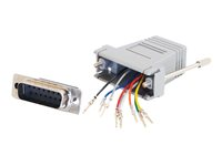 C2G Modular Adapter - Seriel adapter - RJ-45 (hun) til 15 pin D-Sub (DB-15) (han) - grå 81536