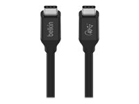 Belkin CONNECT - USB-kabel - 24 pin USB-C (han) til 24 pin USB-C (han) - USB 2.0 / USB 3.2 / USB4 / Thunderbolt 3 - 80 cm - USB Power Delivery (100 W) INZ001BT0.8MBK