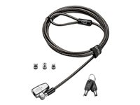 Kensington ClickSafe 2.0 Universal Keyed Laptop Lock - Sikkerhedskabelslås - med universalnøgle - 1.8 m K68108M