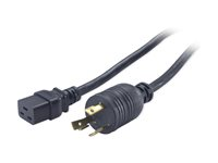 APC - Strømkabel - NEMA L6-30 (han) til IEC 60320 C19 - 2.44 m - sort - for P/N: SRT10KXLTW, SRT3000XLTW, SRT5KXLTUS, SRT6KXLTUS, SRT6KXLTW, SRT8KXLJ, SRT8KXLTUS AP9896