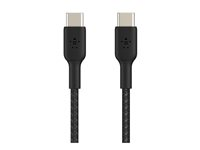 Belkin BoostCharge - USB-kabel - 24 pin USB-C (han) til 24 pin USB-C (han) - 1 m - sort CAB004BT1MBK