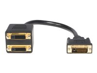 StarTech.com 1 ft DVI-D to 2x DVI-D Digital Video Splitter Cable - M/F (DVISPL1DD) - Videosplitter - dobbeltlink - DVI-D hun til DVI-D han - 30.5 cm - afskærmet - sort - for P/N: DVIDDMM1, DVIDDMM10M, DVIDDMM25, DVIDDMM2M, DVIDDMM3M, DVIDDMM5M DVISPL1DD