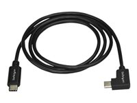StarTech.com Right Angle USB-C Cable - 1m / 3 ft - Reversible - M/M - USB Type C Cable - USB-C Charge Cable - USB C to USB C Cable (USB2CC1MR) - USB-kabel - 24 pin USB-C (han) lige til 24 pin USB-C (han) højrevinklet - USB 2.0 - 1 m - sort - for P/N: DKT30CHD USB2CC1MR