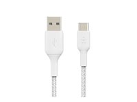 Belkin BoostCharge - USB-kabel - 24 pin USB-C (han) til USB (han) - 15 cm - hvid CAB002BT0MWH