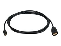 C2G 10ft HDMI to Micro HDMI Cable with Ethernet - 1080p - M/M - HDMI-kabel med Ethernet - 19 pin micro HDMI Type D han til HDMI han - 3.05 m - afskærmet - sort 50616