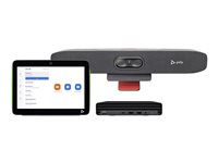 Poly Studio Small Room Bundle - Til Zoom Rooms - videokonferencepakke (HP Mini Conferencing PC, Poly Studio R30 video bar, Poly TC10 berøringscontroller) - Zoom Certified, Certified for Microsoft Teams - sand 9C970AA