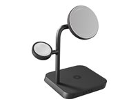 ZENS 4-in-1 - Trådløs opladningspude/opladningsstander + AC-strømadapter - 18 Watt (24 pin USB-C) - sort ZEAPDC01/00