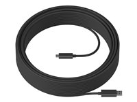 Logitech Strong - USB-kabel - USB Type A (han) til 24 pin USB-C (han) - USB 3.2 Gen 2 - 25 m - Active Optical Cable (AOC), plenum - for Room Solution Huddle, Large 939-001802