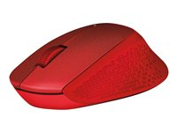 Logitech M330 SILENT PLUS - Mus - 3 knapper - trådløs - 2.4 GHz - trådløs modtager (USB) - rød 910-004911