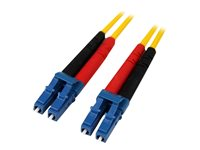 StarTech.com 10m Fiber Optic Cable - Single-Mode Duplex 9/125 - LSZH - LC/LC - OS1 - LC to LC Fiber Patch Cable (SMFIBLCLC10) - Patchkabel - LC enkelttilstand (han) til LC enkelttilstand (han) - 10 m - 10 m. - fiberoptik - duplex - 9 / 125 micron - OS1 - formet - gul - for P/N: SFP100BBXDST, SFP100BBXUST, SFP10GBBXDST, SFP10GBBXUST, SFP10GBLRST, SFP10GBZRST SMFIBLCLC10