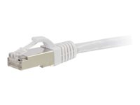 C2G Cat6a Booted Shielded (STP) Network Patch Cable - Patchkabel - RJ-45 (han) til RJ-45 (han) - 10 m - STP - CAT 6a - formet, knastfri, strenget - hvid 89941