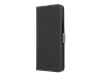 Insmat Exclusive Wallet - Flipomslag til mobiltelefon - polyurethan, polykarbonat, bomuld, bronze - sort - for OnePlus 7T Pro 650-2821