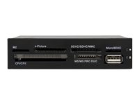 StarTech.com 3.5in Front Bay 22-in-1 USB 2.0 Internal Multi Media Memory Card Reader with Simultaneous Access - CF/SD/MMC/MS/xD - Black (35FCREADBK3) - Kortlæser - 22-i-1 - 3,5" (Multi-Format) - USB 2.0 35FCREADBK3